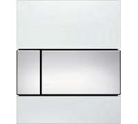 Tece Square bouton de chasse d'eau pour urinoir chrome brillant-blanc 9.242.802