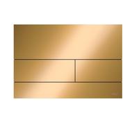 Tece Square II plaque de commande technique double chasse incl. cadre d'encastrement optic or poli 9240839