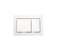 Tece Plaque de déclenchement WC Base 9.240.800 – double touche – blanc 1 pièce