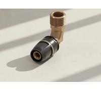 TECE TECElogo-Push Nippel de transition coudé Dimension 20 x R 3/4, bronze rouge