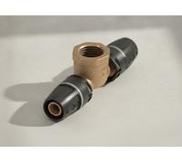 TECE TECElogo-Push Té FF Dimension 40 x Rp 1 x 40, Bronze rouge/Si-Bronze, 87134