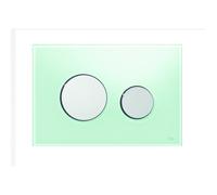 Tece TeceLoop plaque de commande verre vert boutons chrome brillant 9.240.653