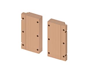 TECE TECEprofil jeu de plaques en bois 9042008 pour accueillir des rails de support articulés