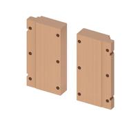 TECE TECEprofil Jeu de plaques en bois pour recevoir des barres d'appui rabattab