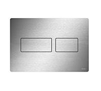 TECE TECEsolid WC plate 9240434 Inox brossé anti-empreintes digitales, 220x150x6mm, pour la technologie à double chasse