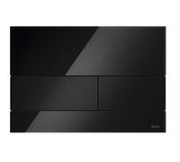 TECE TECEsquare Plaque de commande WC double volume, Verre noir brillant, Bouton