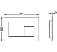 Tece Velvet bouton de chasse d'eau pour WC || 9240733