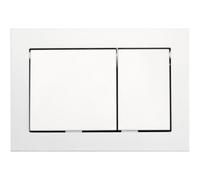 Tece Plaque de déclenchement WC Base 9.240.800 – double touche – blanc 1 pièce