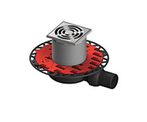 TECEdrainpoint sortie de 110 réglé 3,601,100 100x100mm, DN50, super plat, avec universel