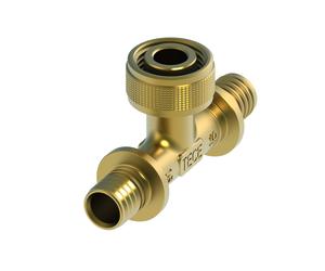 TECEflex Adaptateur rapide pièce en T sortie, dim. 16x1/2 \"x16, bronze au silicium, 708633