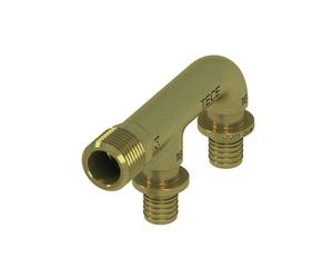 TECEflex raccord double, perte de charge optimisée, bronze au silicium, 16xR1/2\", 708608