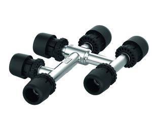 TECElogo-Ax Raccord de croisement, laiton nickelé, 8864103, Exécution: Dimension 20 x 16 x 20