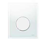 Plaque d'actionnement d'urinoir TECE Plaque d'actionnement d'urinoir TECEloop verre y compris cartouche, 9242650, Couleur: Verre Blanc, Bouton Blanc