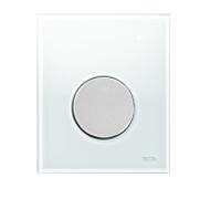 Plaque d'actionnement d'urinoir TECE Plaque d'actionnement d'urinoir TECEloop verre y compris cartouche, Coloris: Verre blanc, boutons chromés mats - 9242659