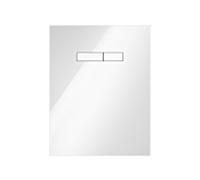 TECElux plaque de commande 9650000 verre blanc, bouton blanc, fonctionnement manuel