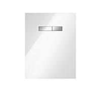 TECElux plaque de commande 9650001 verre blanc, bouton chrome, commande manuelle