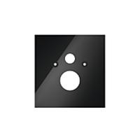 TECElux WC - WC plaque de montage 9650105 verre noir, pour WC standard, TECElux