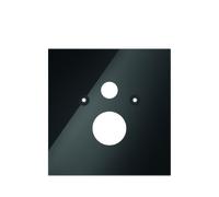 TECElux WC - WC plaque de montage 9650105 verre noir, pour WC standard, TECElux