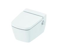 WC suspendu TECE 9700216 avec fonction douche, ensemble avec couvercle Classic, eau chaude et froide, blanc