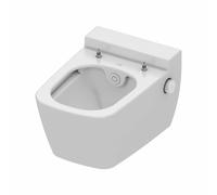 Tece WC-douche TECEone 9700200 – lavant suspendu, eau chaude et froide, sans rebord, blanc