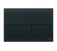 TECEsquare II plaque de commande WC verre, pour technique à deux quantités, 9240825, Couleur: verre noir satiné