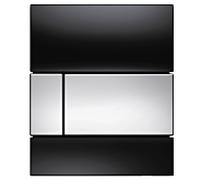 TECEsquare plaque urinoir noir 9242807 boutons de verre chromé brillant