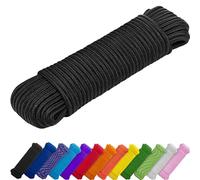 TECEUM Corde - Corde à linge et mât de drapeau - 6,3 mm et 0,9 cm - 22,9 m | 45,2 m - Corde utilitaire robuste tout usage - Camping, artisanat, intérieur et extérieur - Polypropylène poly nylon