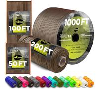TECEUM Paracorde Corde 550 - Marron cuivre 15m - Cordage 4mm Survie Camping