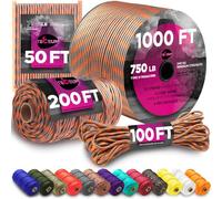 TECEUM Paracorde Type IV 340,2 kg Saison de chasse - 30,5 m - 4 mm - 100 % nylon solide tactique MIL-SPEC - Corde de survie d'urgence para corde 11 brins Core EDC Camping Randonnée Équipement