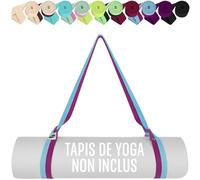 TECEUM Sangle Premium pour Tapis de Yoga - Coton Extra Doux et Épais - Respectueux de la Peau et Antidérapant - Porte-Tapis Ajustable pour Tous les Tapis [Tapis Non Inclus]