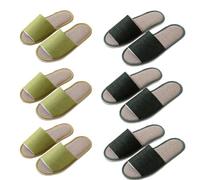 Teceyfeet Pantoufles pour Invités Antidérapantes lot de 4 Chausson Lavable Chaussons Invités Pantoufles Hommes Femmes Chaussons de Maison Slippers Hôtel Pantoufles Slippers Chausson Intérieur
