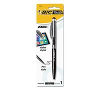 Tech 2 in 1 Retractable Ball Pen and Stylus, Silver, Sold as 1 Each