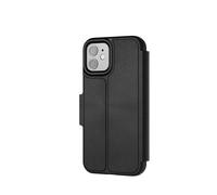 Tech21 Coque portefeuille EvoLite pour iPhone 12 – 3 emplacements pour cartes – Noir