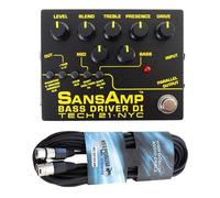 Tech 21 SansAmp Bass Driver DI V2 Pédale d'effet préampli + câble XLR Keepdrum