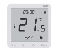 TECH-CONTROLEURS WG.11.0669 Thermostat d'ambiance R-12S filaire, blanc, dédié pour rail L-X et L-12