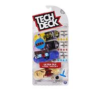 TECH DECK - FINGER SKATE - PACK 4 FINGER SKATES - Authentique Finger Skates 96 mm À Personnaliser et à Collectionner - Mini skate de doigt - Jouet Enfant 6 Ans et + - Modèle aléatoire