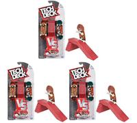 Tech Deck Finger Skate Pack Versus 2 Finger Skates - Authentiques Finger Skates A Collectionner avec Obstacle - 6061574 - Jouet Enfant 6 Ans et + - Modèle Aléatoire (Lot de 3)