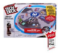 Tech Deck FINGER SKATE - - RAMPE MOTORISEE SHREDLINE 360° - Rampe Motorisée Rotative - 50 Cm De Diamètre - Avec Autocollants Et 1 Skate Thank You Exclusif 96 mm - X-Connect - Jouet Enfant 6 Ans et +