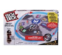Tech Deck FINGER SKATE - - RAMPE MOTORISEE SHREDLINE 360° - Rampe Motorisée Rotative - 50 Cm De Diamètre - Avec Autocollants Et 1 Skate Thank You Exclusif 96 mm - X-Connect - Jouet Enfant 6 Ans et +
