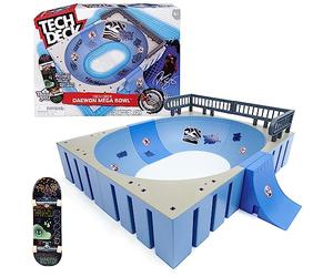 Tech Deck - Mega Bowl X-Connect - Rampe 100% Modulable + 1 Finger Skate | Skatepark À Construire Et Personnaliser + 1 Mini Planche Thank You Exclusive - Mini Skate Doigt - Jouet Enfant - Dès 6 ans