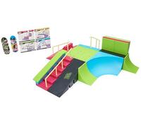 Tech Deck, Neon Mega Park X-Connect Creator, ensemble de rampes phosphorescentes personnalisables avec deux fingerboards, jouet pour garçons et filles à partir de 6 ans