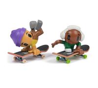 Tech Deck - Pack De 2 Sk8 Crew - 2 Finger Skates + Figurines Amovibles À Clipser Sur La Planche Pour Rider - Mini Skate Doigt - Jouet Enfant - Jeu Enfant 5 Ans Et + - Modèle Aléatoire