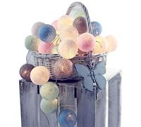 Guirlande lumineuse intérieure - LUNAVO - 3m - 20 boules - Coton - Batterie