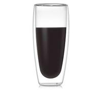 TECH DISCOUNT Pack de 6 gobelets à café expresso spiritueux capacité Double paroi thermique en verre transparent servir thé café tasse café (650ml)