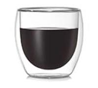 TECH DISCOUNT Pack de 6 tasses à café expresso spiritueux capacité 150ml double paroi thermique en verre transparent