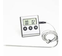 TECH DISCOUNT Thermomètre Numérique avec Sonde pour Cuisson Au Four -Résistant Jusqu'à 250°C - Fonction Alarme - de Température/et Minuterie