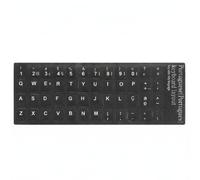 Tech-fan Autocollant Clavier Portugais - Sticker de Remplacement Mat (Fond Noir, Lettrage Blanc) - Universel pour PC Portable, Ordinateur de Bureau et Mac
