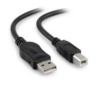 Tech-Fan © Câble Imprimante USB 1.8m, USB A Mâle vers USB B 2.0 Mâle, Compatible avec HP, Canon, Epson, Brother, Lexmark, Dell, Sam sung, Xerox, Kodak, Ricoh, Hero, Piano, DAC, Midi Keyboard - Noir