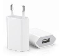 Tech-Fan Chargeur Secteur USB 5V 1A,[2 Pack], Adaptateur Prise Murale Universel Compact, Embout Bloc Charge Douce Compatible avec iPhone, Samsung Galaxy, Xiaomi, AirPods, Apple Watch, Tablettes & MP3