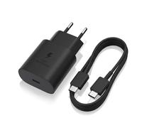 Tech-Fan © Chargeur USB-C 25W avec Câble Type-C vers Type-C 1 m, Charge Rapide, Compatible Samsung Galaxy avec A57/A56/A55/A54/A53/A52s/A52/A51/A50s/A50